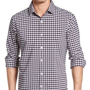 Mizzen+Main Navy Gingham Sport Shirt